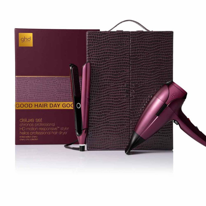 Ghd DELUXE GIFT SET CHERRY CHIC Chronos & Helios edizione limitata NATALE 2025
