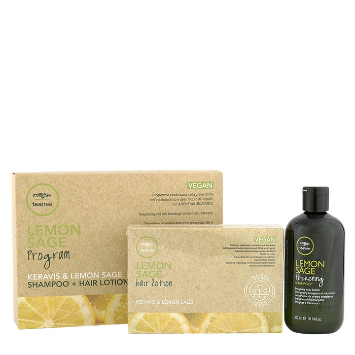 Paul Mitchell Tea Tree Lemon Sage Program Shampoo 300ml + Hair Lotion 12x6ml